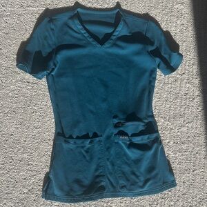 Jaanuu Teal V-Neck Women's Scrub Top